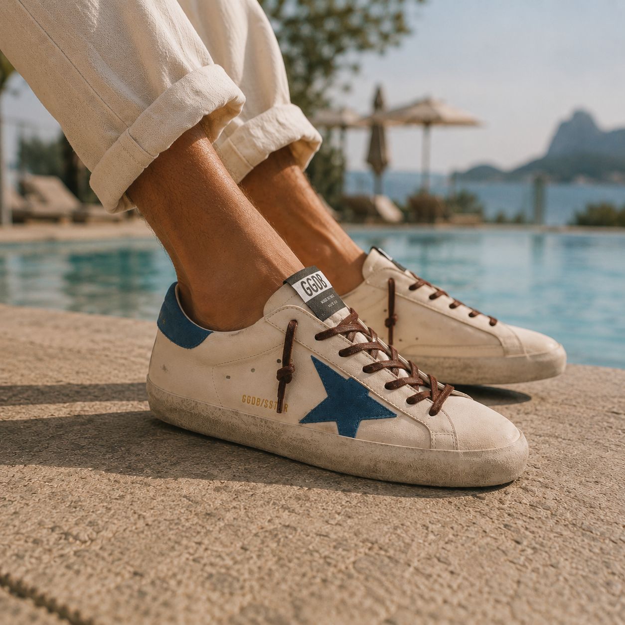 GOLDEN GOOSE SUPERSTAR |  WHITE TURQUOISE