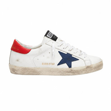GOLDEN GOOSE SUPERSTAR |  WHITE BLUE RED